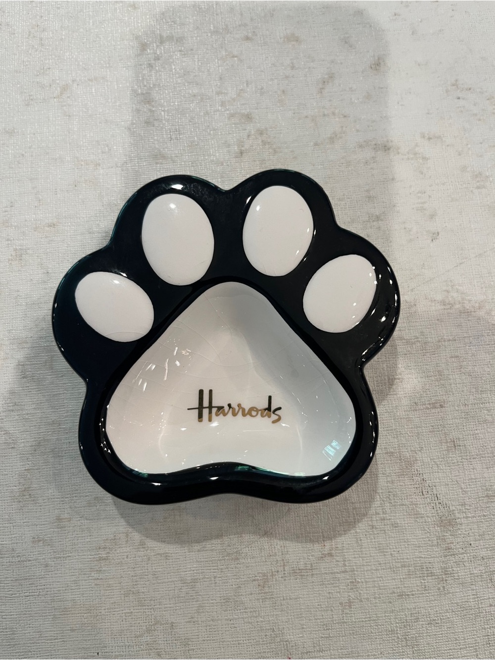 Harrods Paw-Shaped Trinket Dish in Black & White. So cute!
